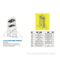 Sistema de torre de andamio de aluminio